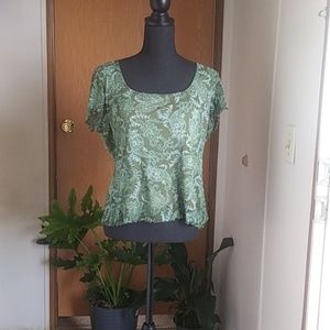 👕Villager Paisley Sheer lined Crop top